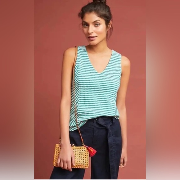 Anthropologie Maeve | Franconia Striped Tank Top - Picture 3 of 5